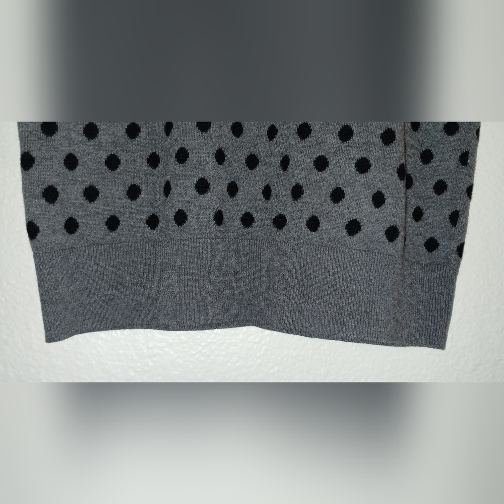 Gray Polka Dot Short Sleeve Sweater from Anne Taylor LOFT ~ Size Small ~SO Cute! - Picture 5 of 12